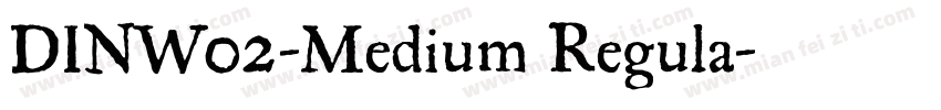 DINW02-Medium Regula字体转换